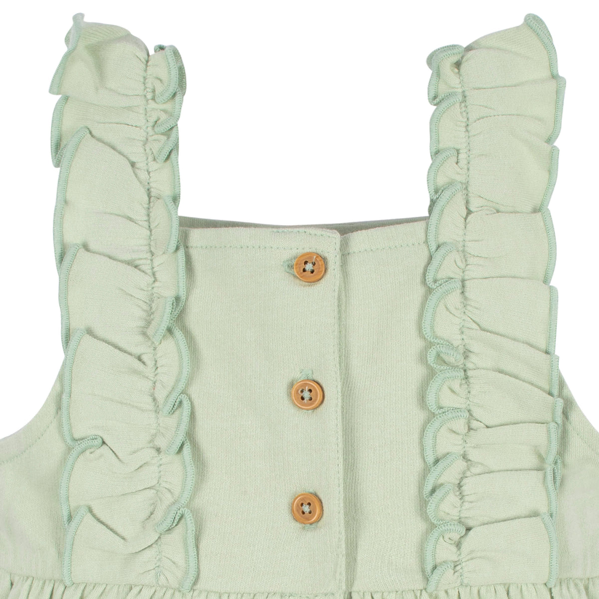 2-Piece Baby Girls Green Floral Jumper & Bodysuit Set, view 5