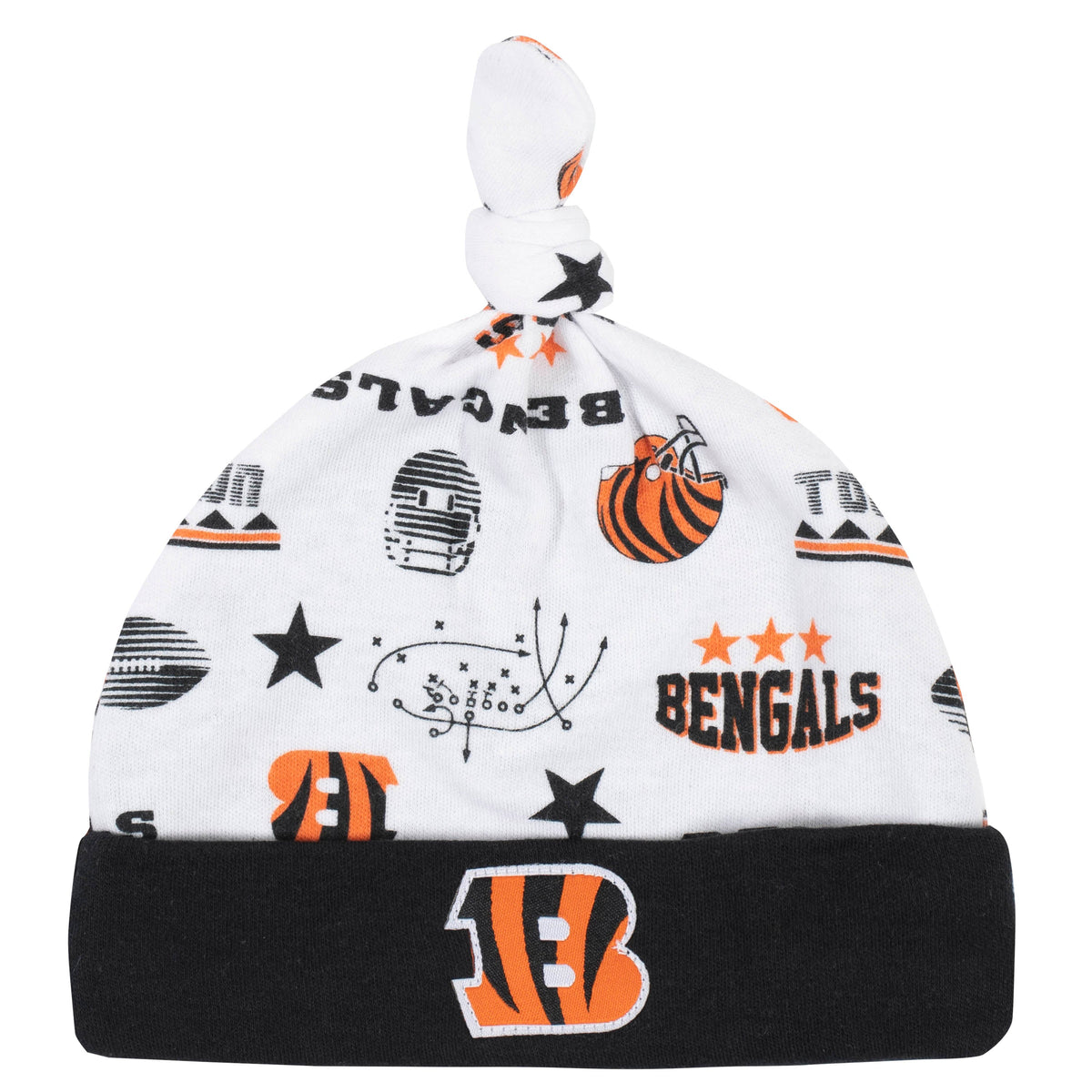 3-Piece Baby Boys Bengals Bodysuit, Sleep 'N Play, and Cap Set, view 2