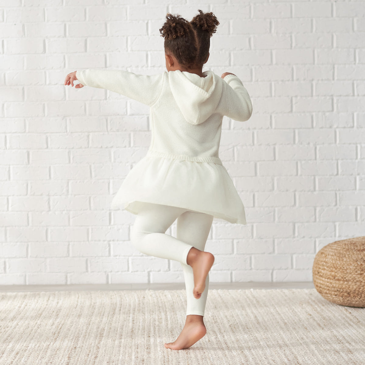 Infant & Toddler Girls White Leggings, view 5