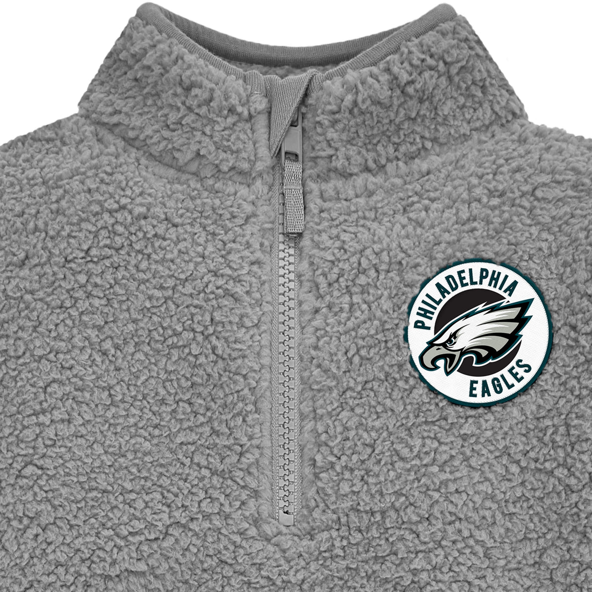 Infant & Toddler Boys Eagles 1/4 Zip Sherpa Top, view 2