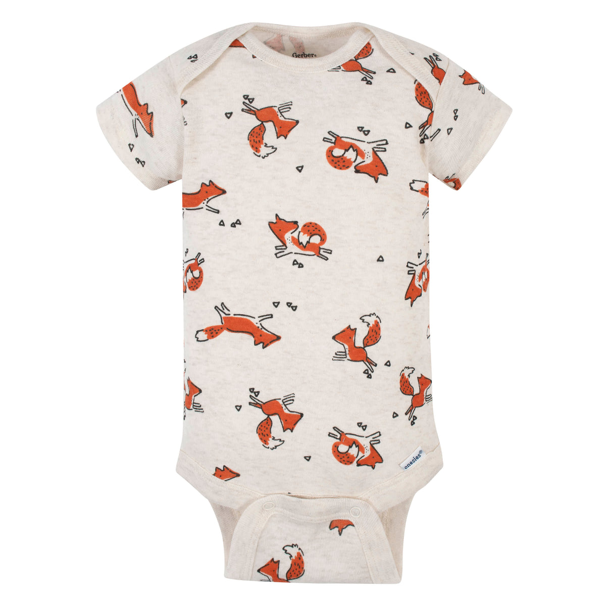5-Pack Baby Boys Fox Short Sleeve Onesies Bodysuits, view 5