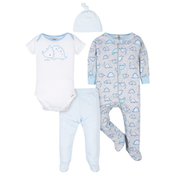 4-Piece Baby Boys Dinosaur Take-Me-Home Set