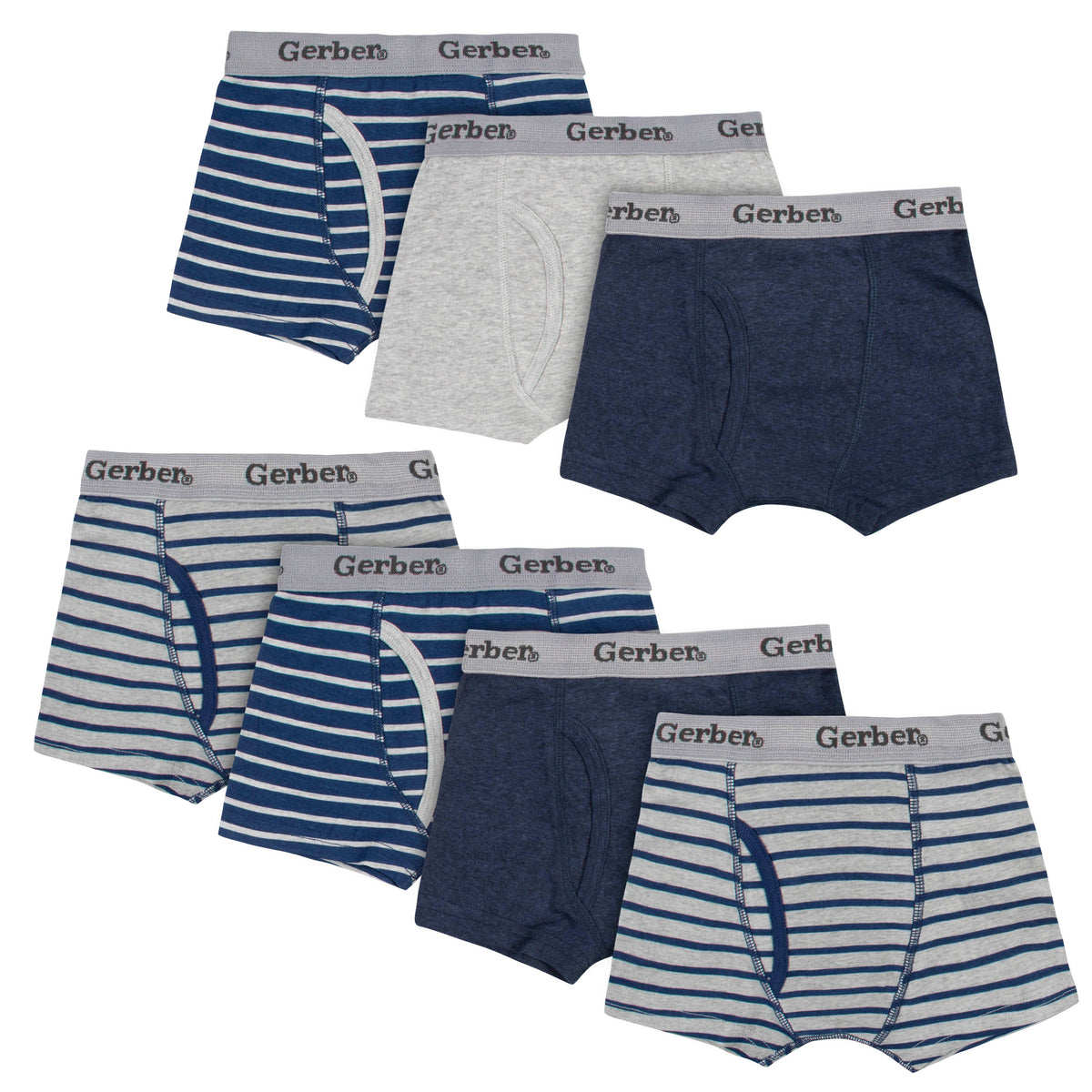 7-Pack Toddler Boys Stripes Boxer Briefs