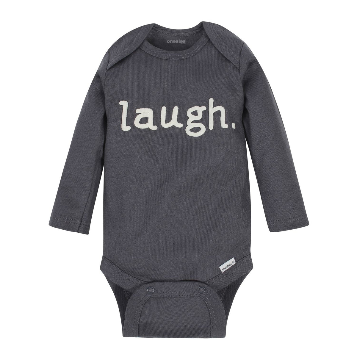 6-Pack Baby Neutral Words Long Sleeve Onesies, view 2