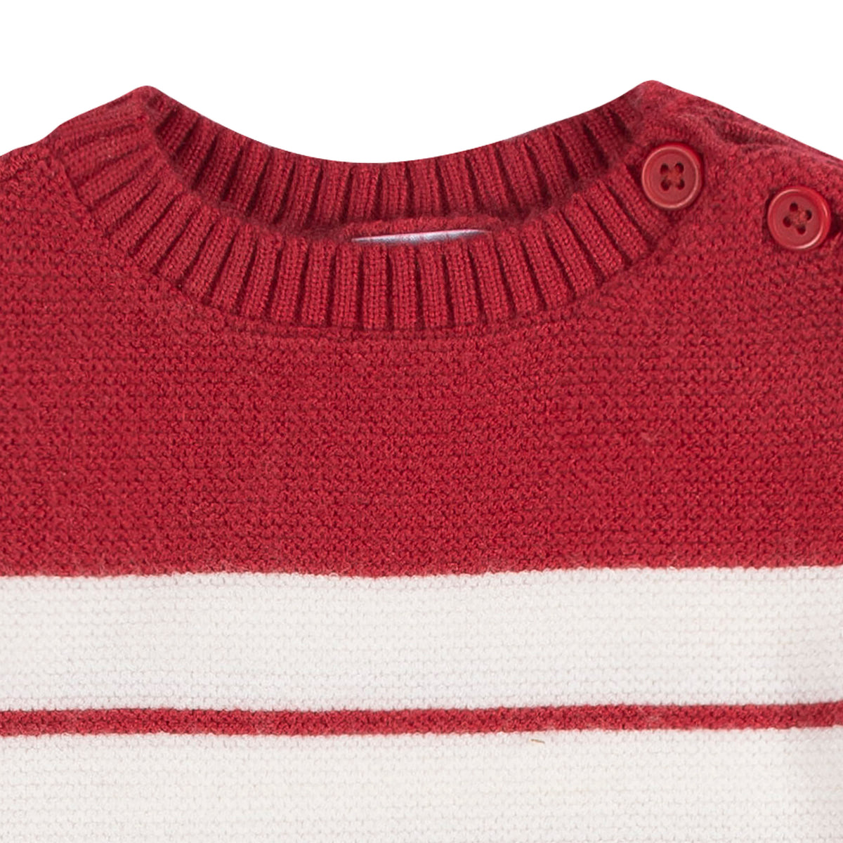 Baby Boys Red & White Romper, view 2