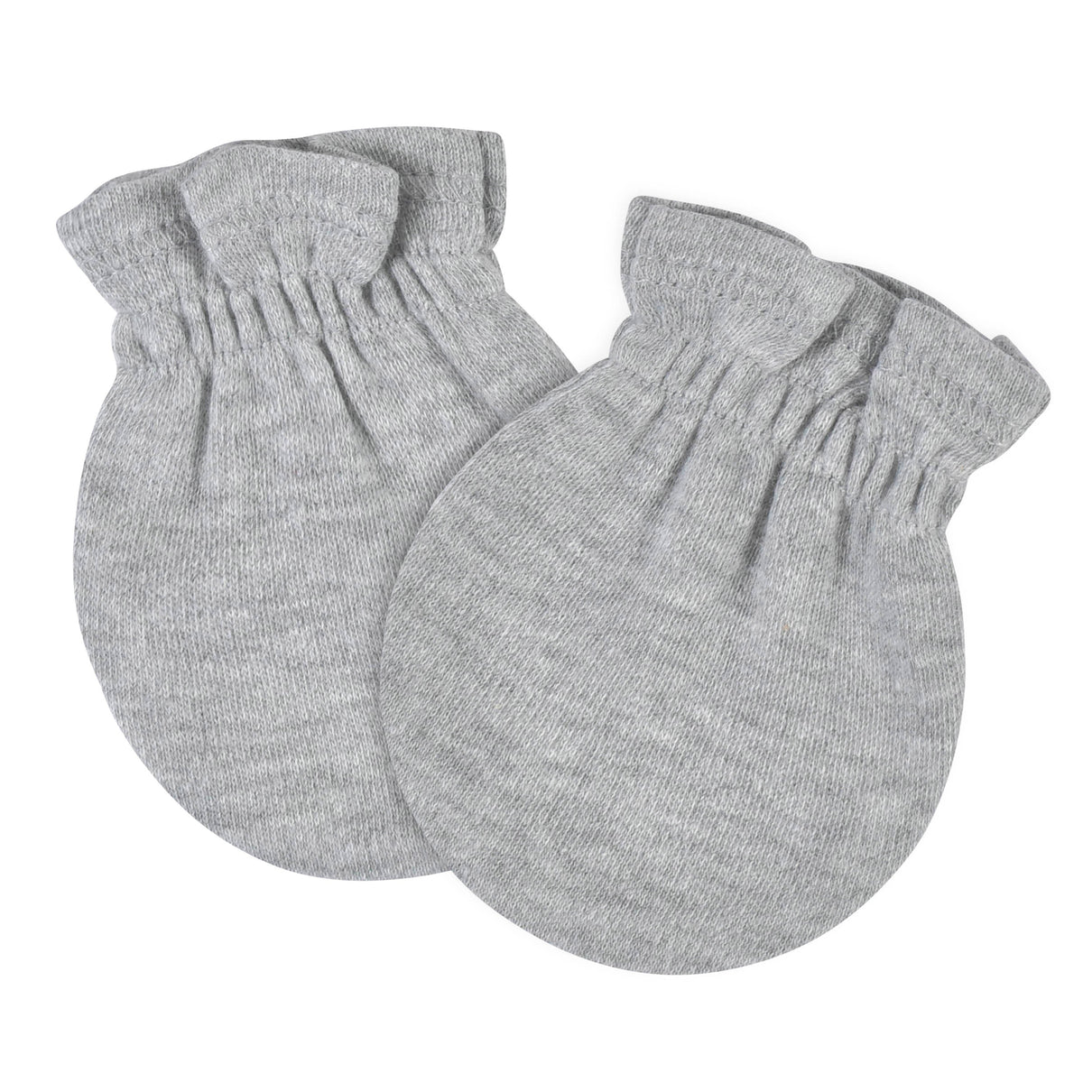 8-Pack Baby Gray Heather No Scratch Mittens, view 2