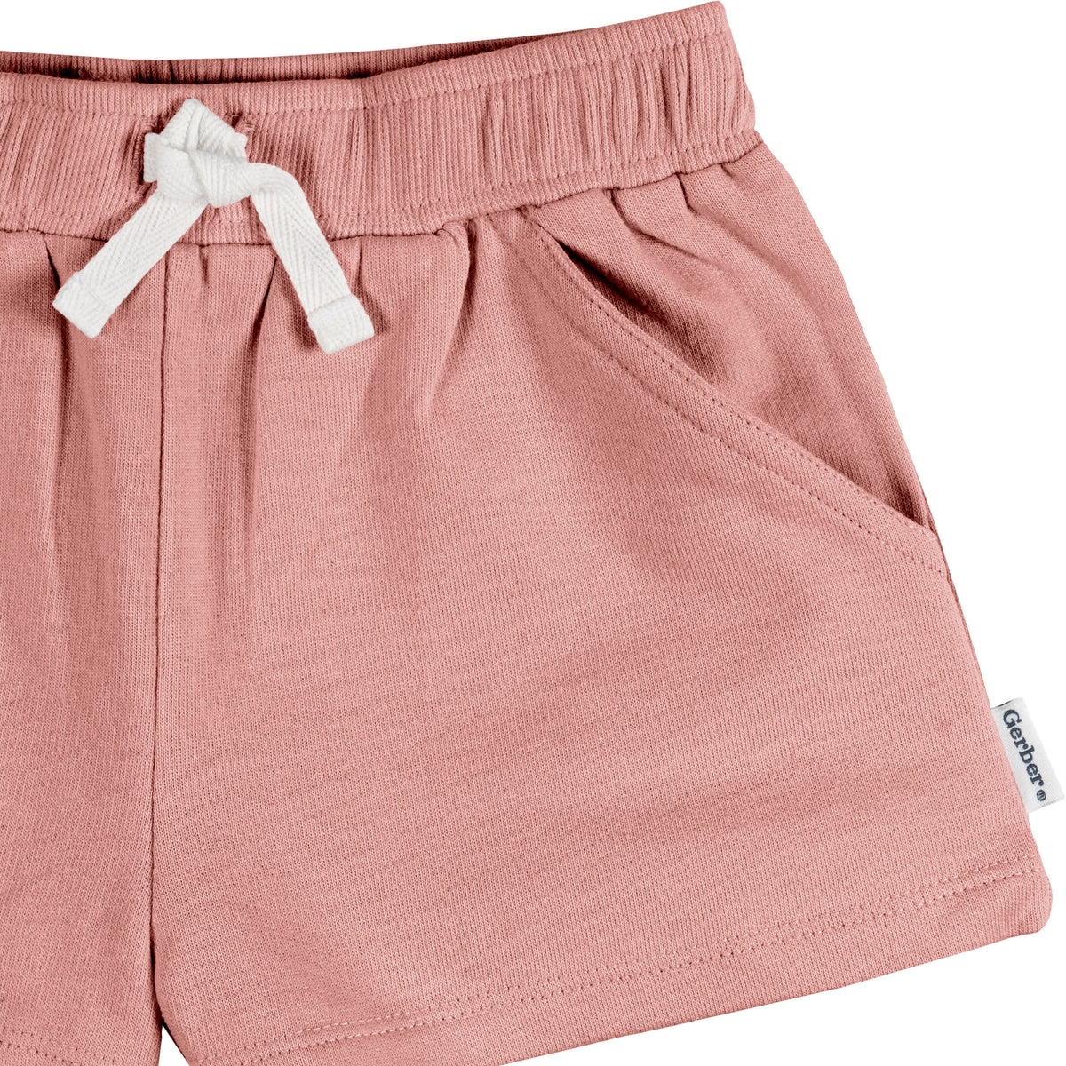 3-Pack Baby & Toddler Girls Dusty Pinks Knit Short, view 5