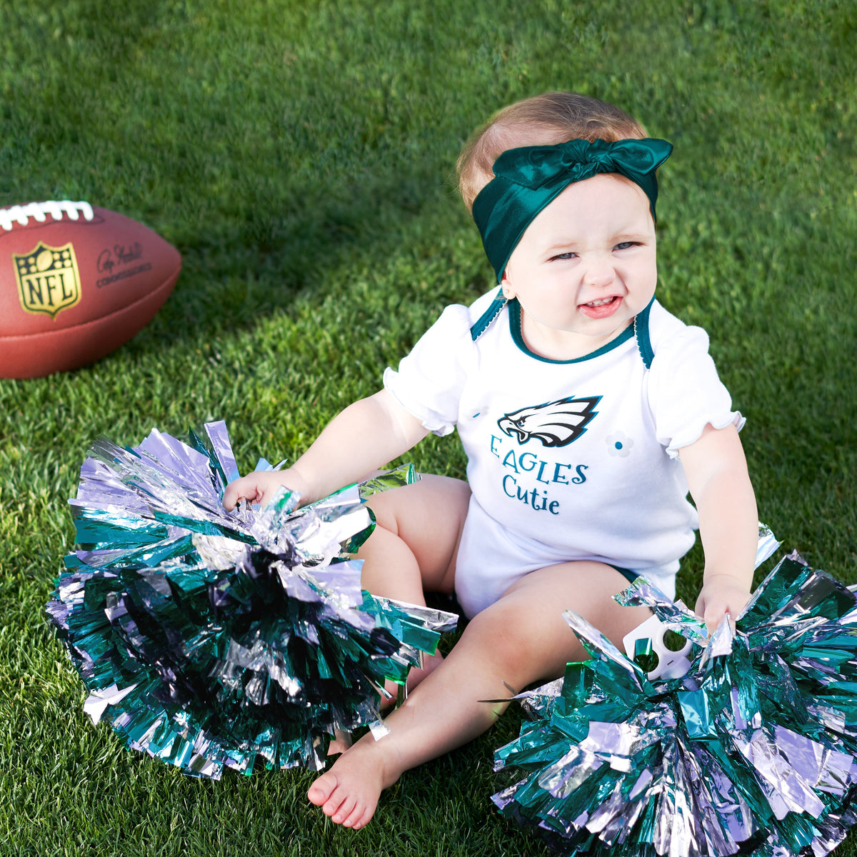 3-Pack Philadelphia Eagles Short Sleeve Bodysuits, view 3