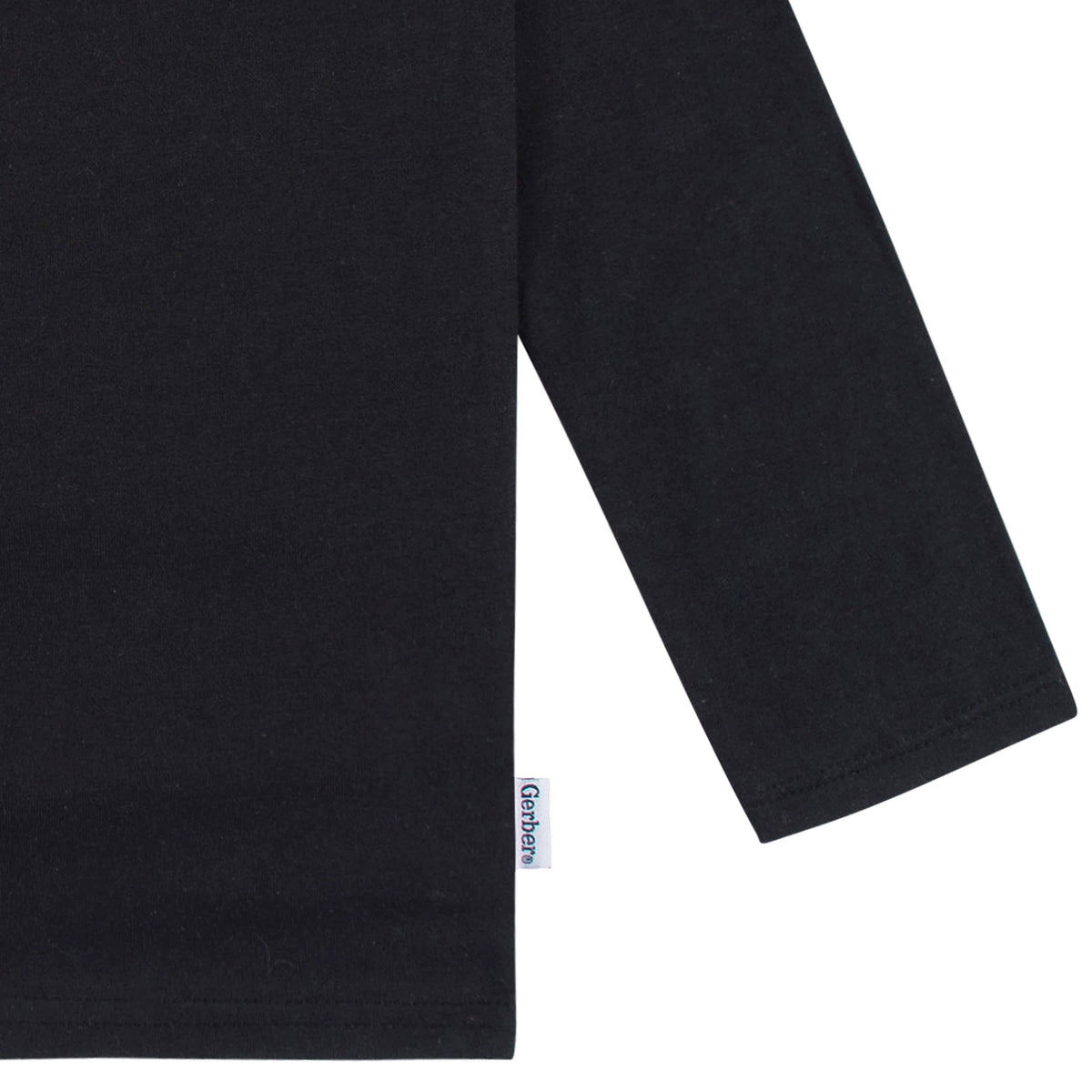 5-Pack Baby & Toddler Black Premium Long Sleeve T-Shirts, view 5