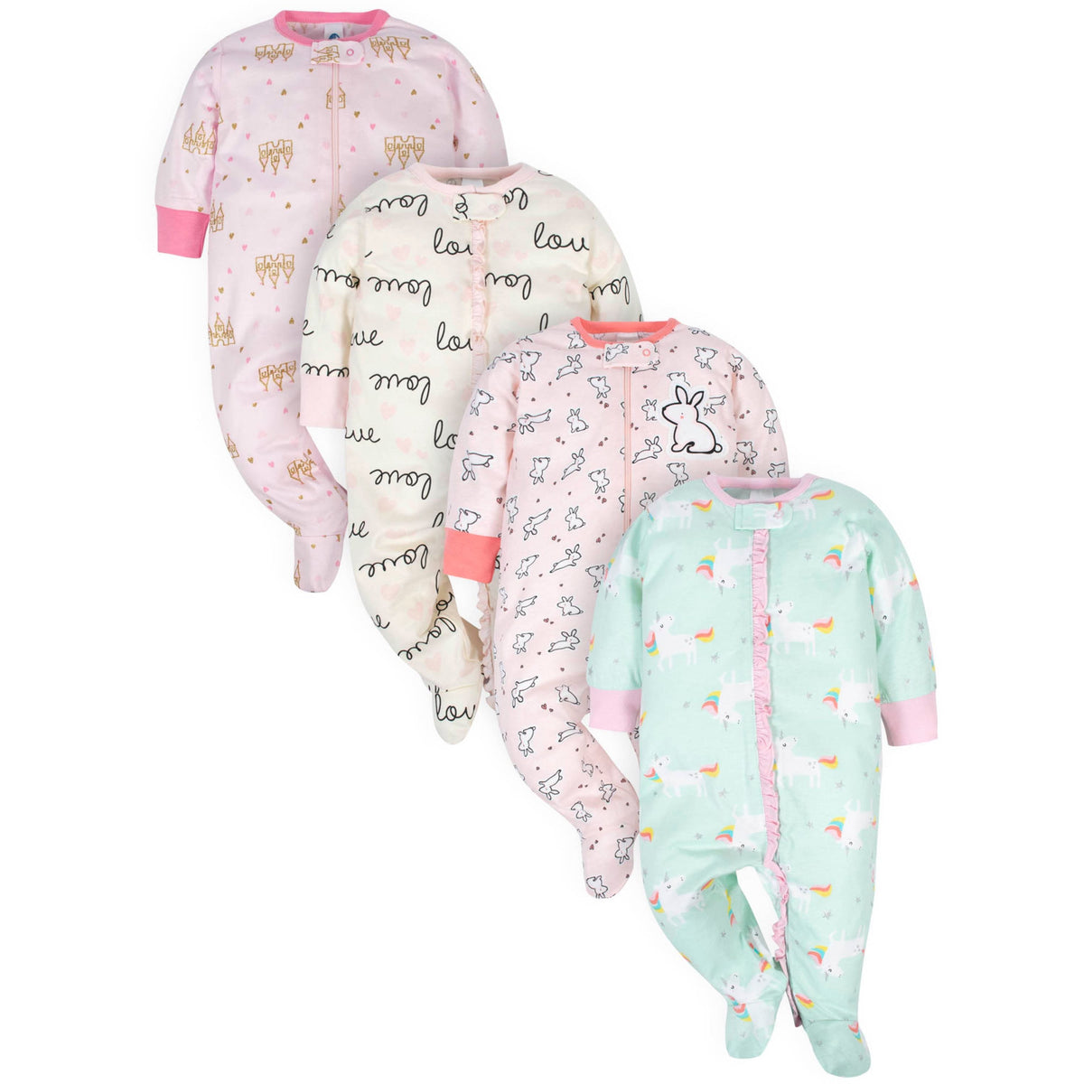 4-Pack Baby Girls Love Sleep 'N Plays