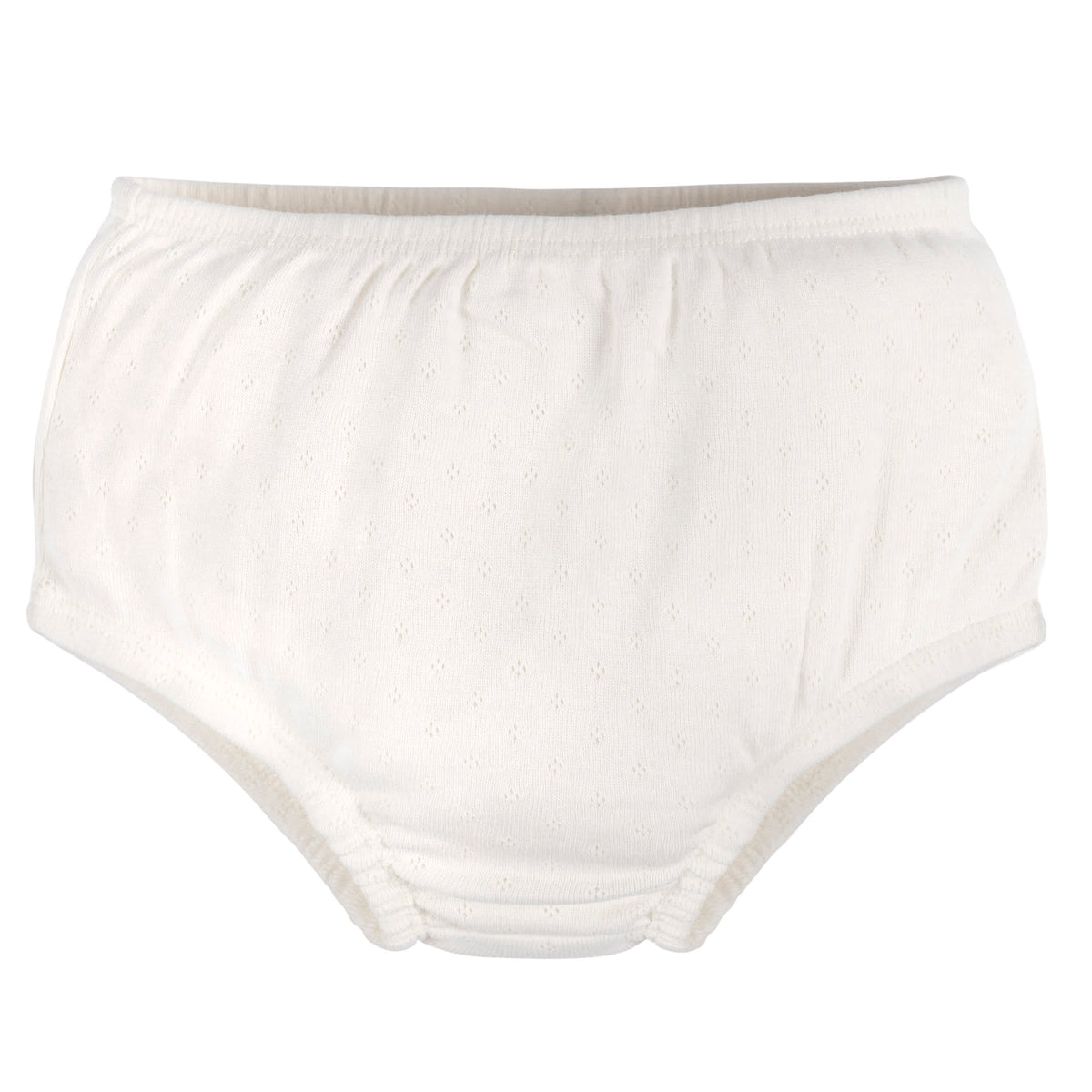2-Piece Baby Girls Ivory Dress & Diaper Cover, view 2