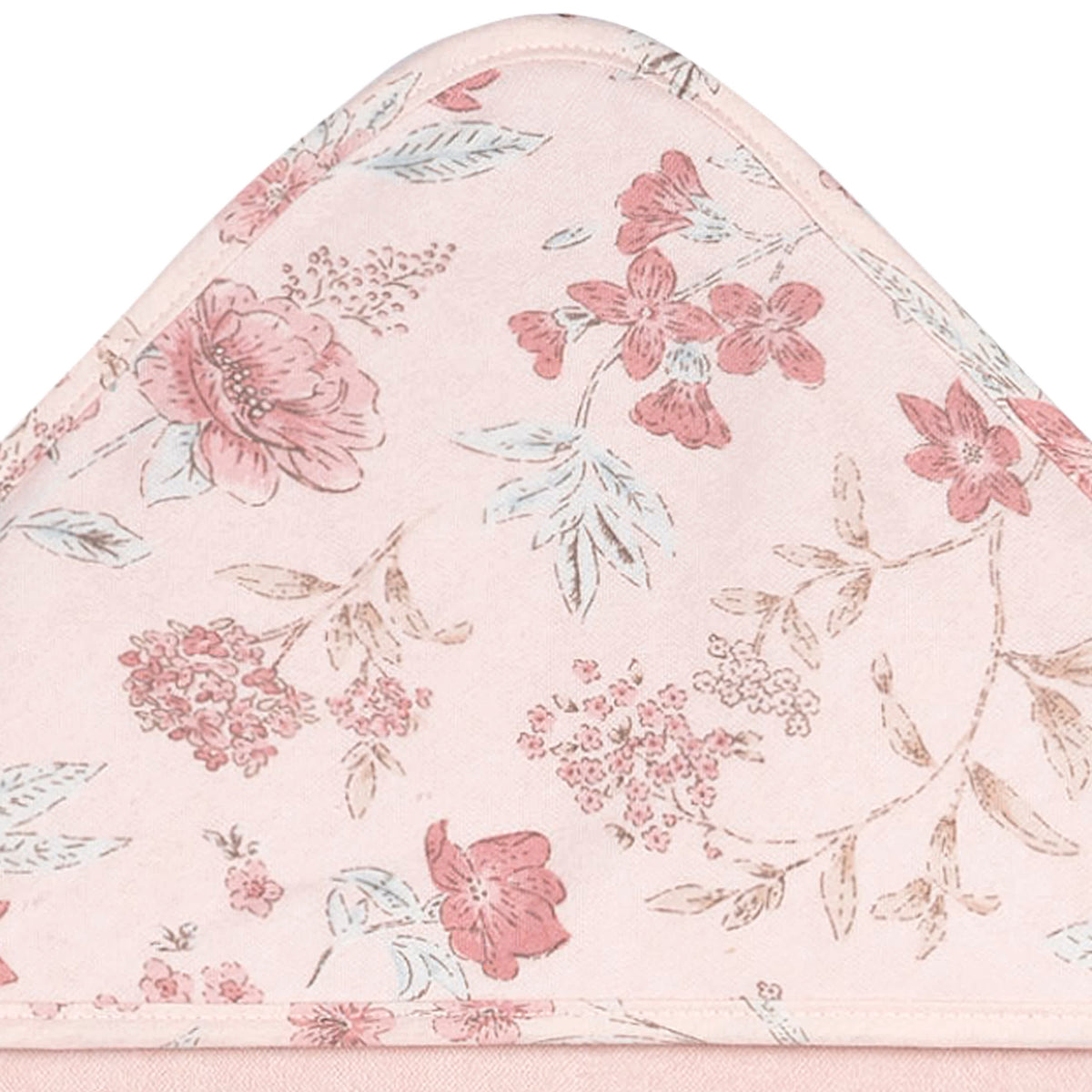 3-Piece Baby Girls Pink Hooded Towel, view 7