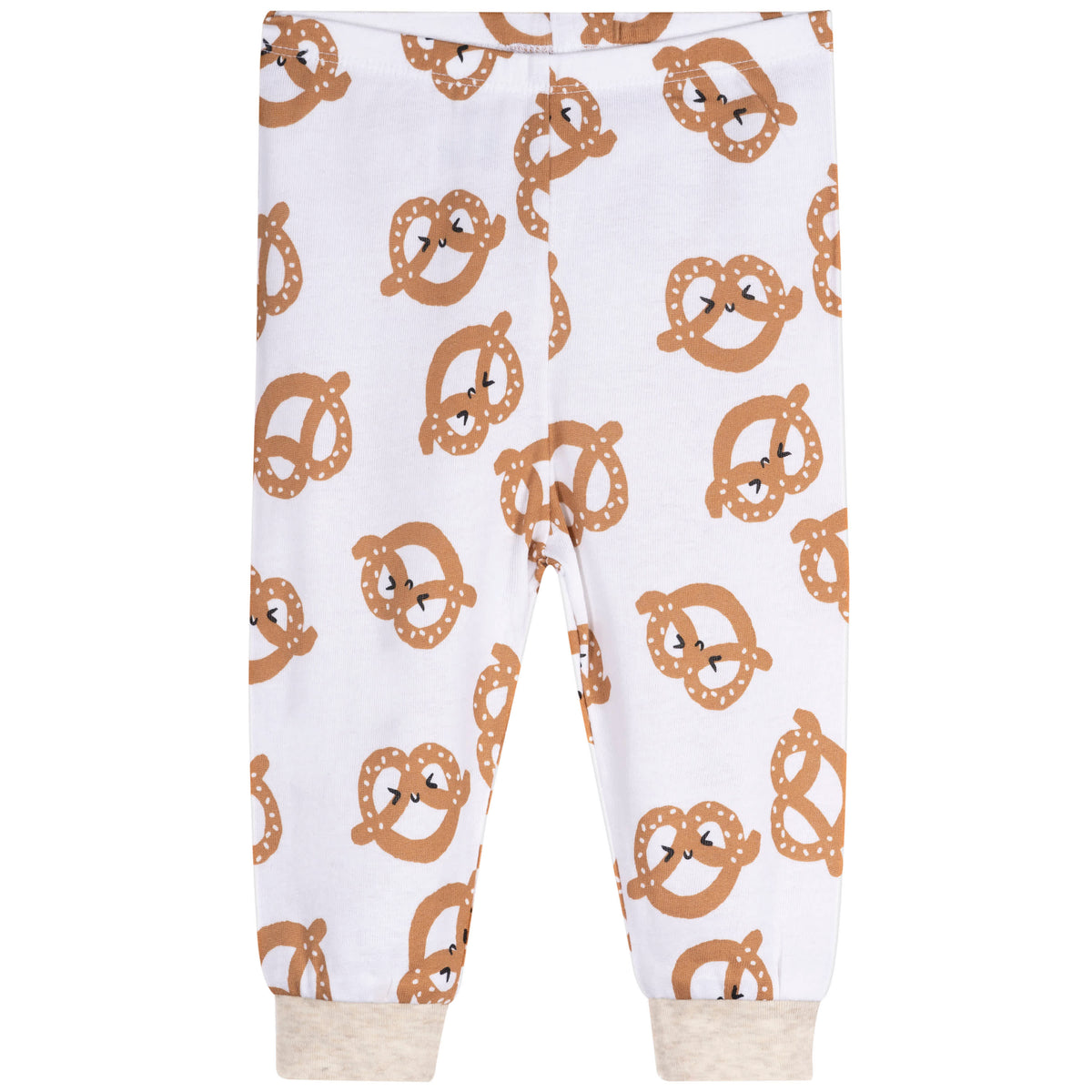 4-Piece Baby Neutral Pretzels Pajamas Sets, view 3