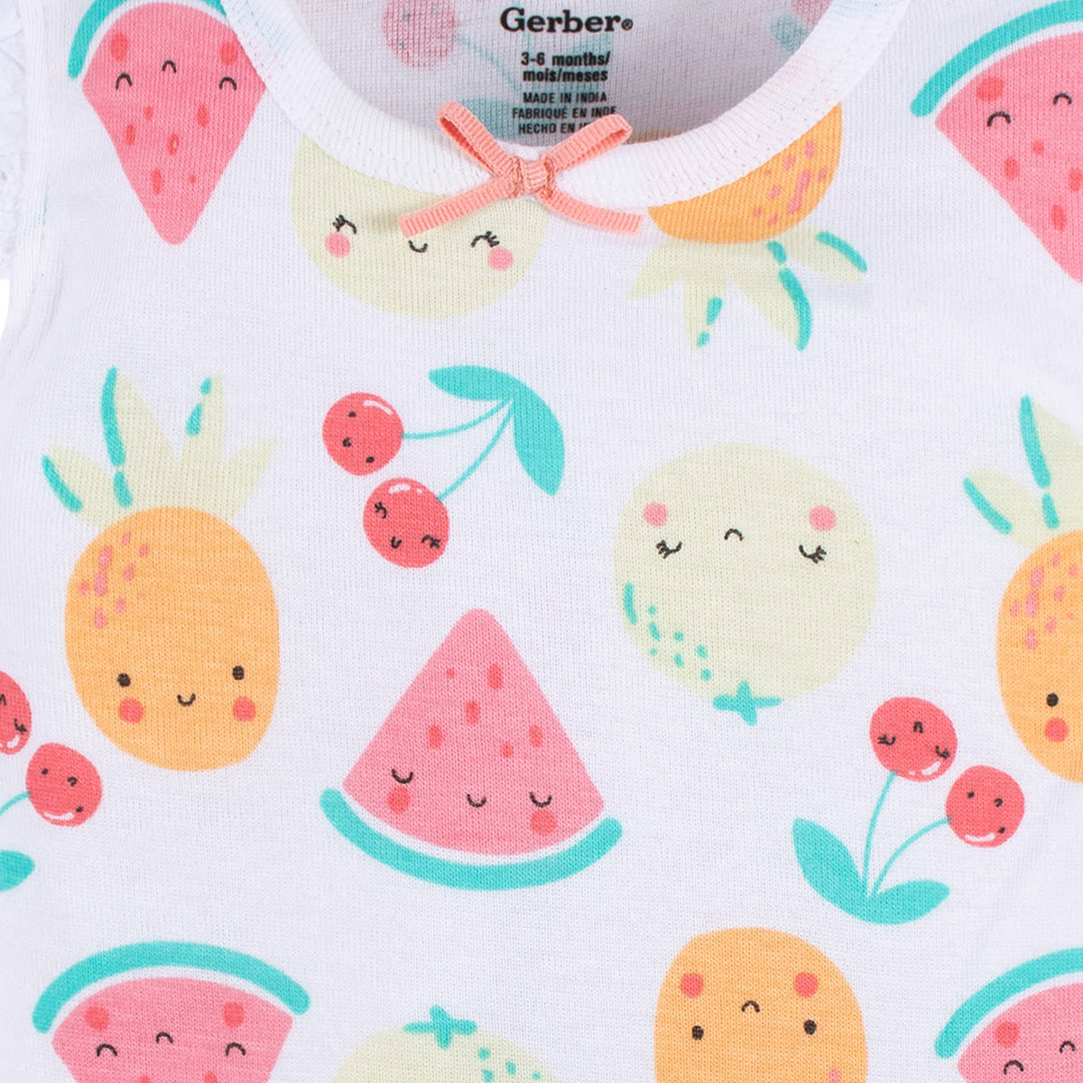 4-Pack Baby Girls Summer Sweets Sleeveless Onesies Bodysuits, view 7