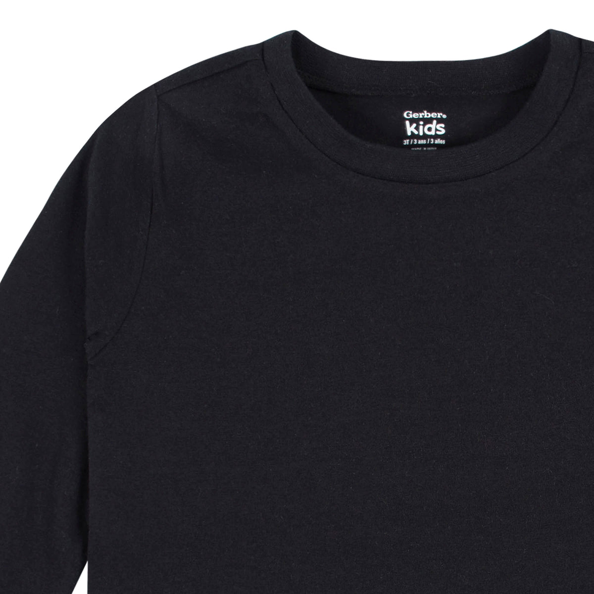 5-Pack Baby & Toddler Black Premium Long Sleeve T-Shirts, view 4