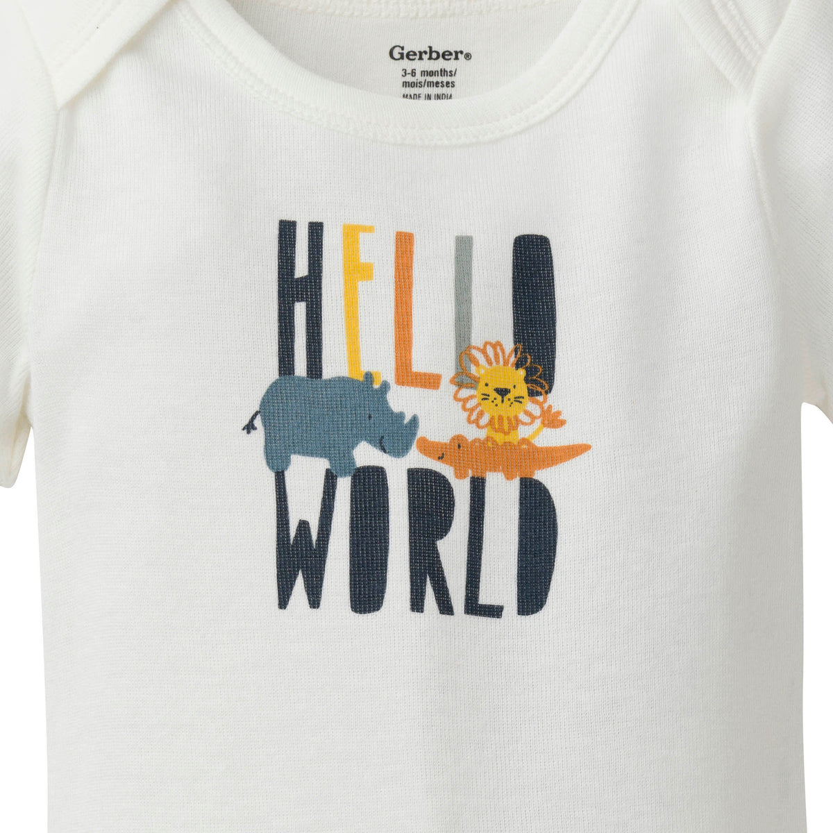 3-Piece Baby Boys Hello World Onesies Bodysuits & Pants Set, view 2