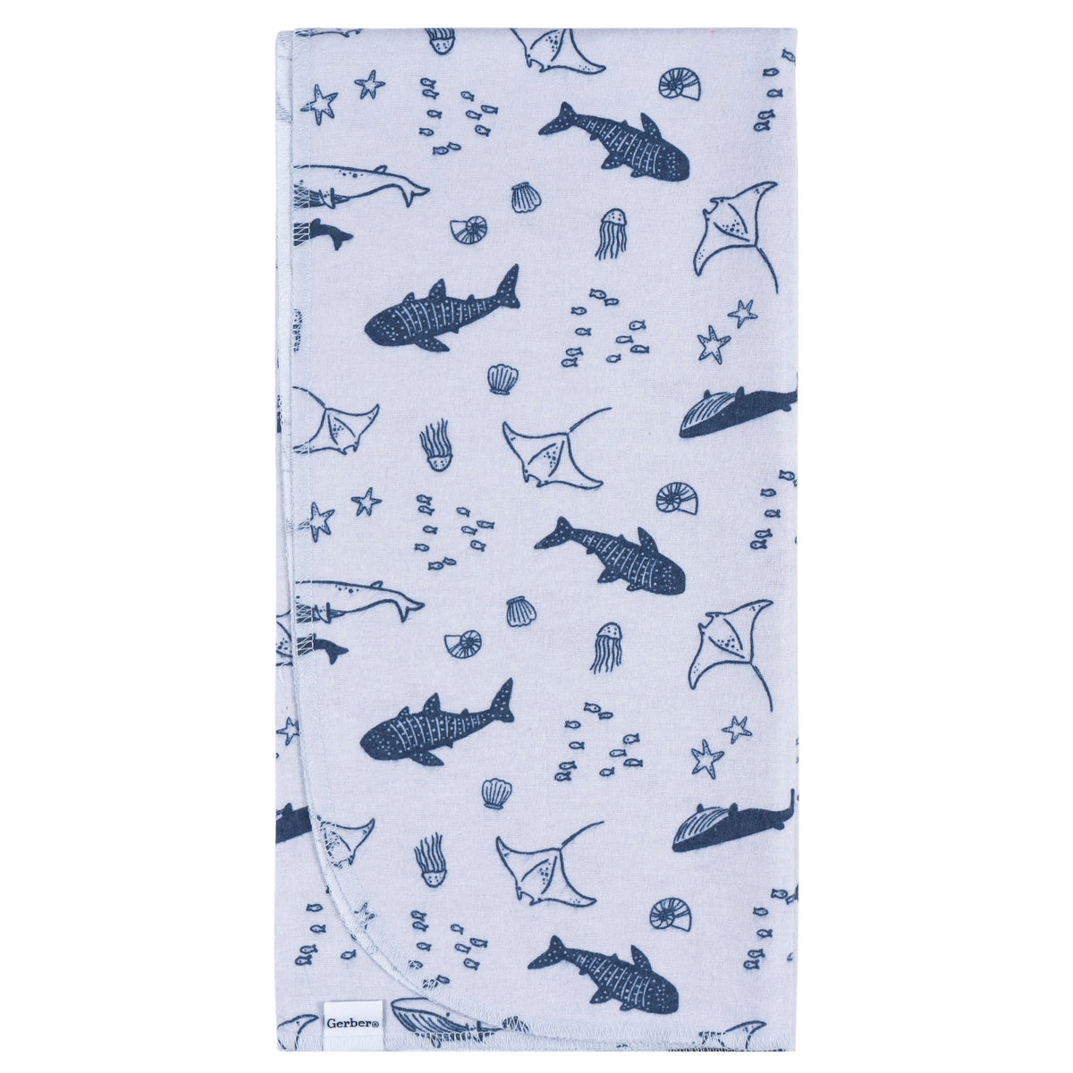 4-Pack Baby Boys Coastal Calm Flannel Blankets, view 2