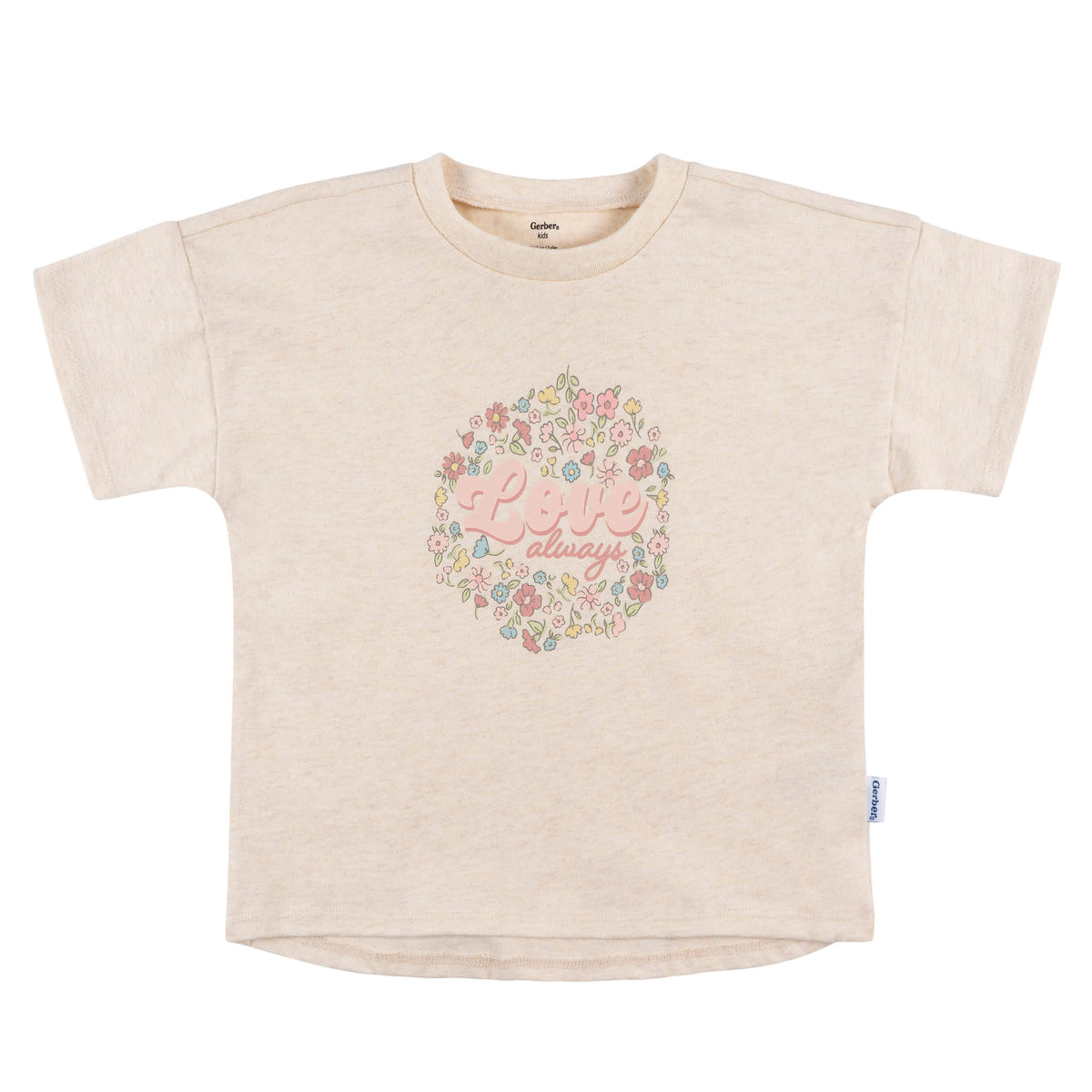 3-Piece Infant & Toddler Girls Pink Floral Shirt and Shorts Set, view 5
