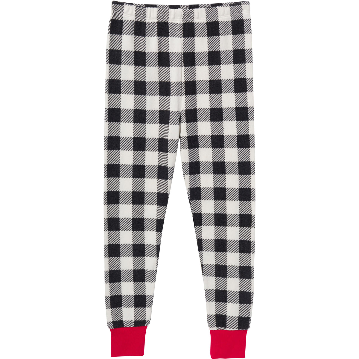 2-Piece Kids Neutral Black/Stewart Plaid Holiday Family Pajamas, view 5