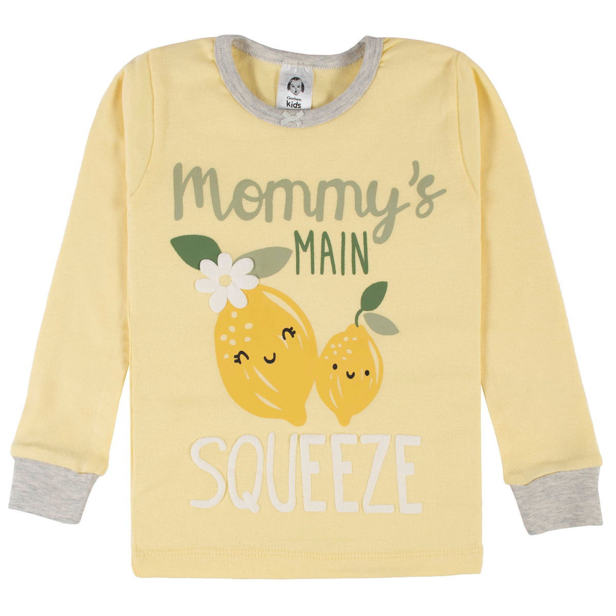 4-Piece Infant & Toddler Girls Lemon Squeeze Snug Fit Cotton Pajamas, view 2