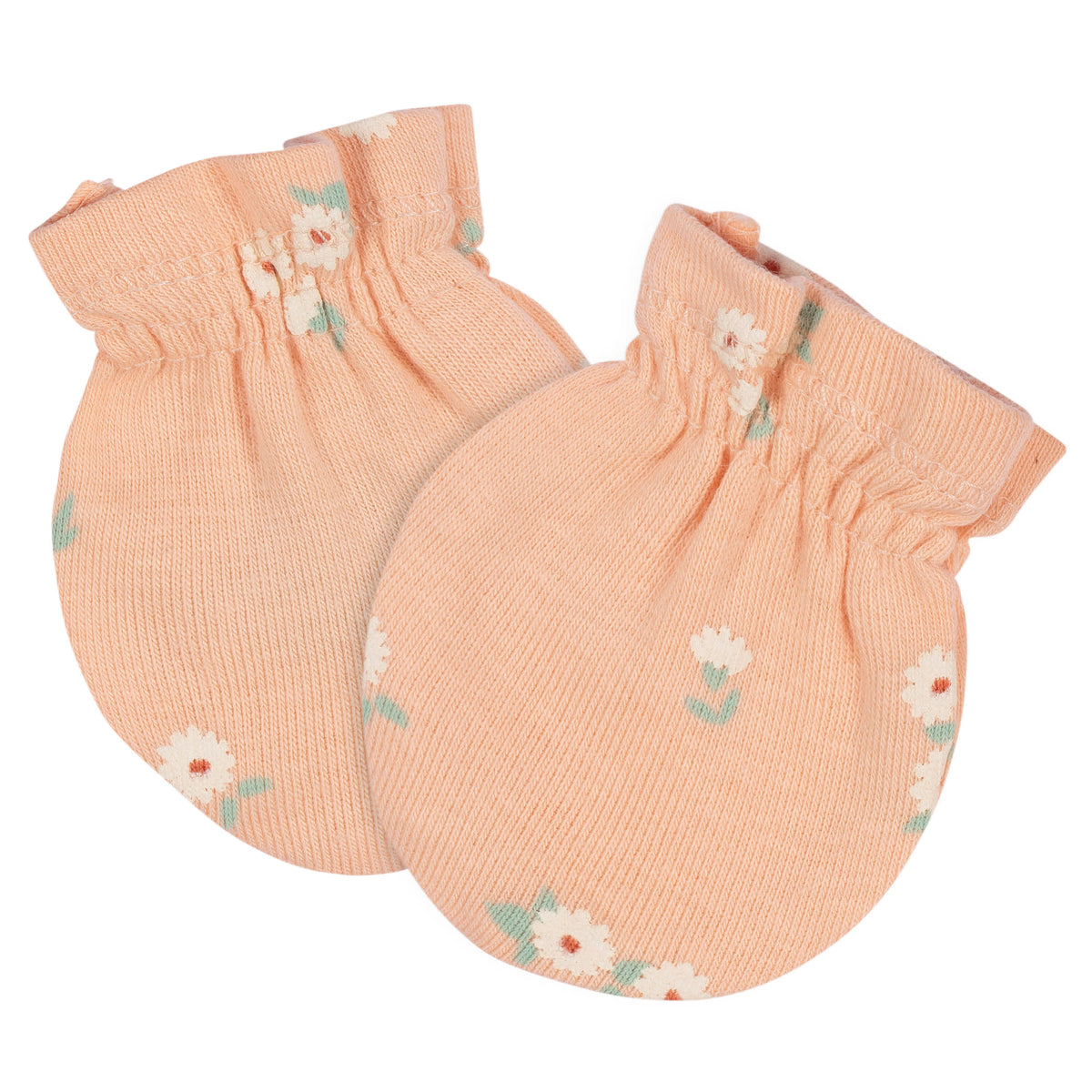 4-Piece Baby Girls Wildflower Cap & Mitten Set, view 5