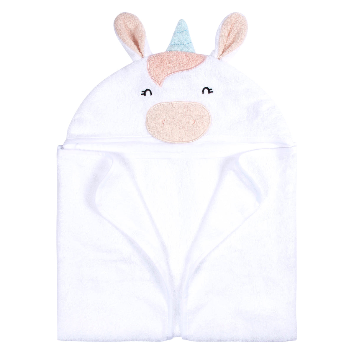 4-Piece Baby Girls White Unicorn Towel & Washcloths, view 5