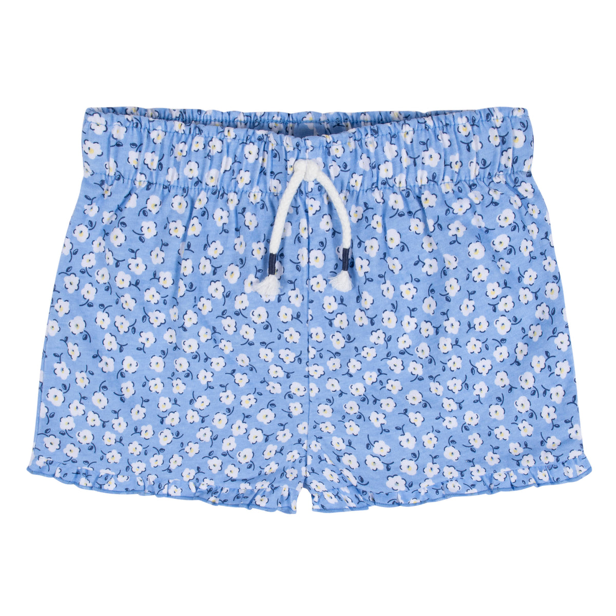 2-Pack Infant & Toddler Girls Blue Floral Pull-On Shorts, view 2