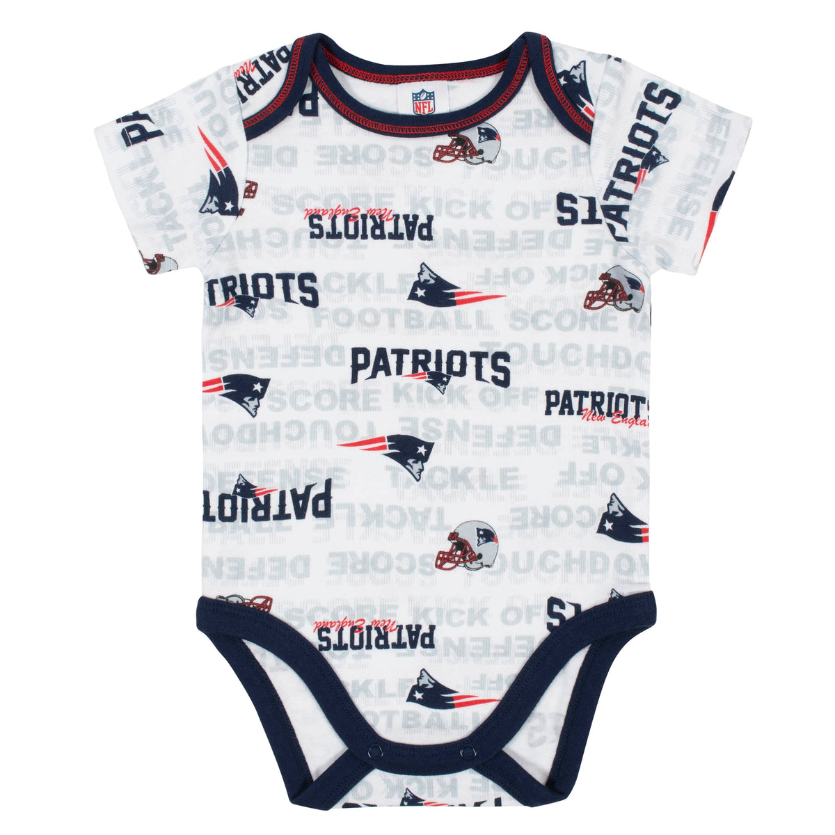 Baby Boys 3-Piece New England Patriots Bodysuit, Cap, and Bib Set, view 2