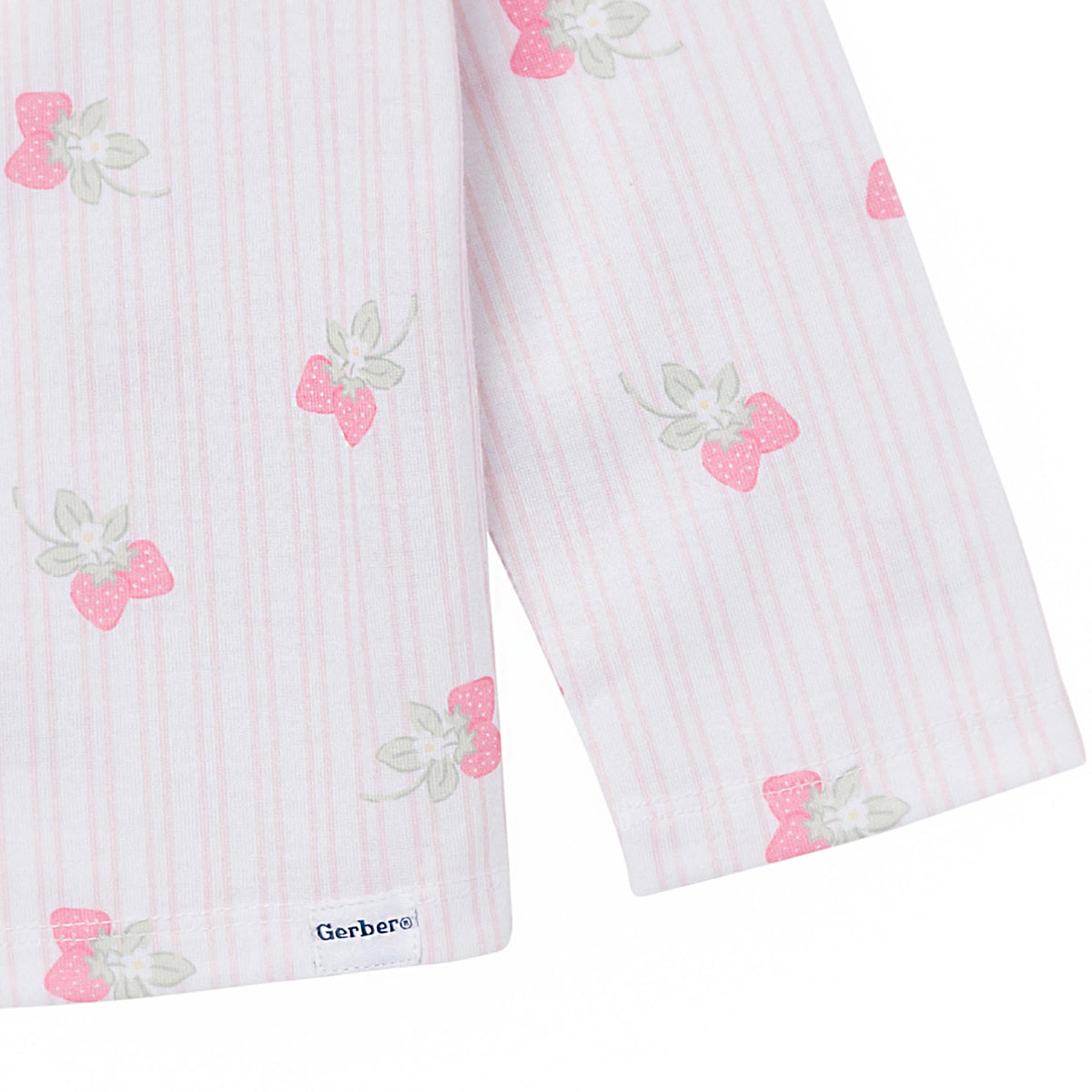 2-Piece Infant & Toddler Girls Berries Button Up Pajama Set, view 4