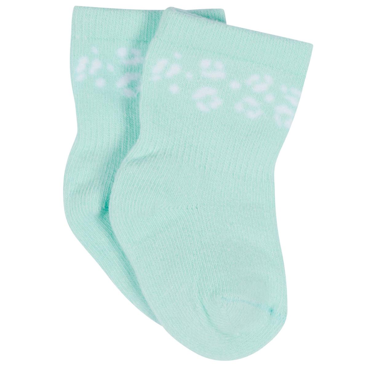 12-Pack Baby & Toddler Girls Rainbow Floral Jersey Crew Wiggle Proof Socks, view 6