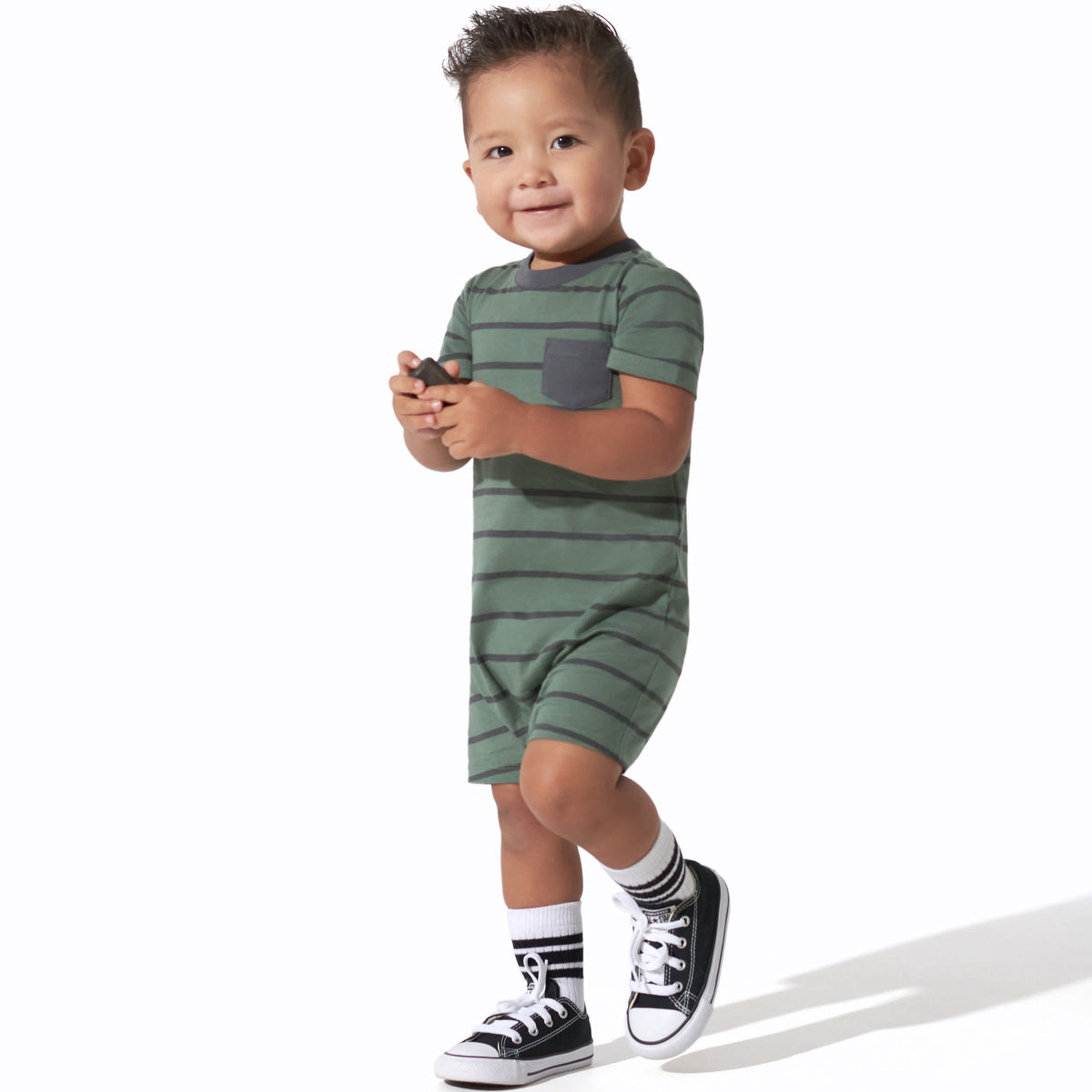 3-Pack Baby Boys Unbearably Cute Rompers, view 2