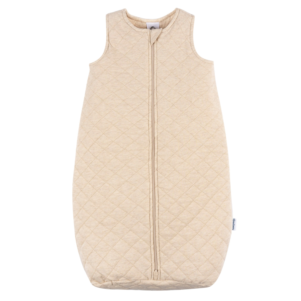 Baby Neutral Oatmeal Heather Quilted Jersey Wearable Blanket