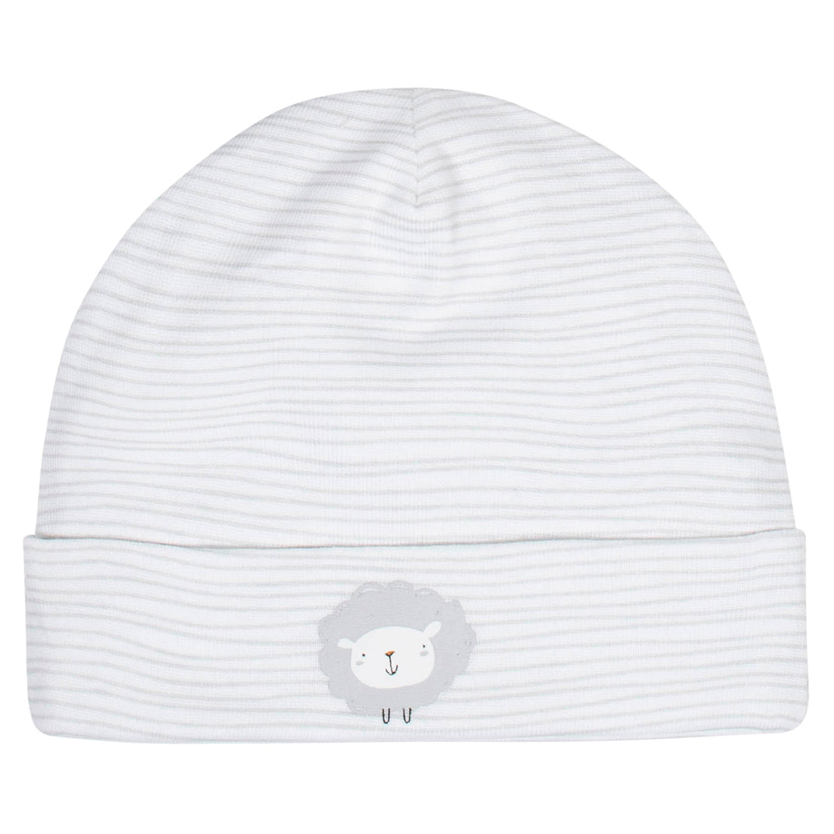 8-Piece Baby Neutral Sheep Caps and Mittens Bundle, view 2