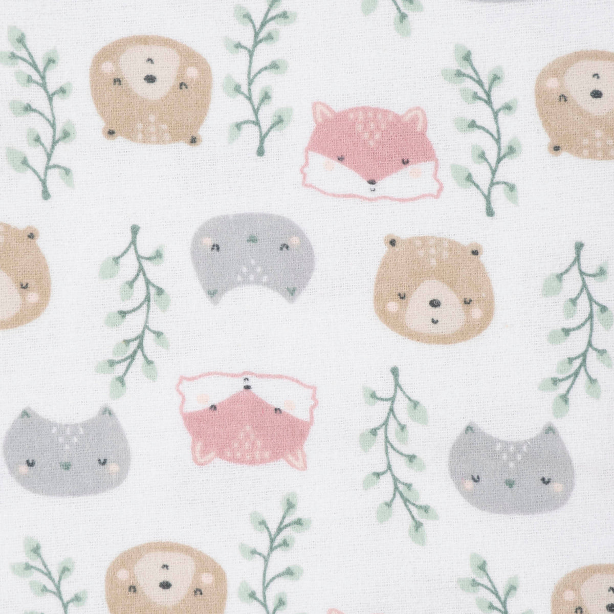 5-Pack Baby Girls Woodland Critters Flannel Receiving Blankets, view 2