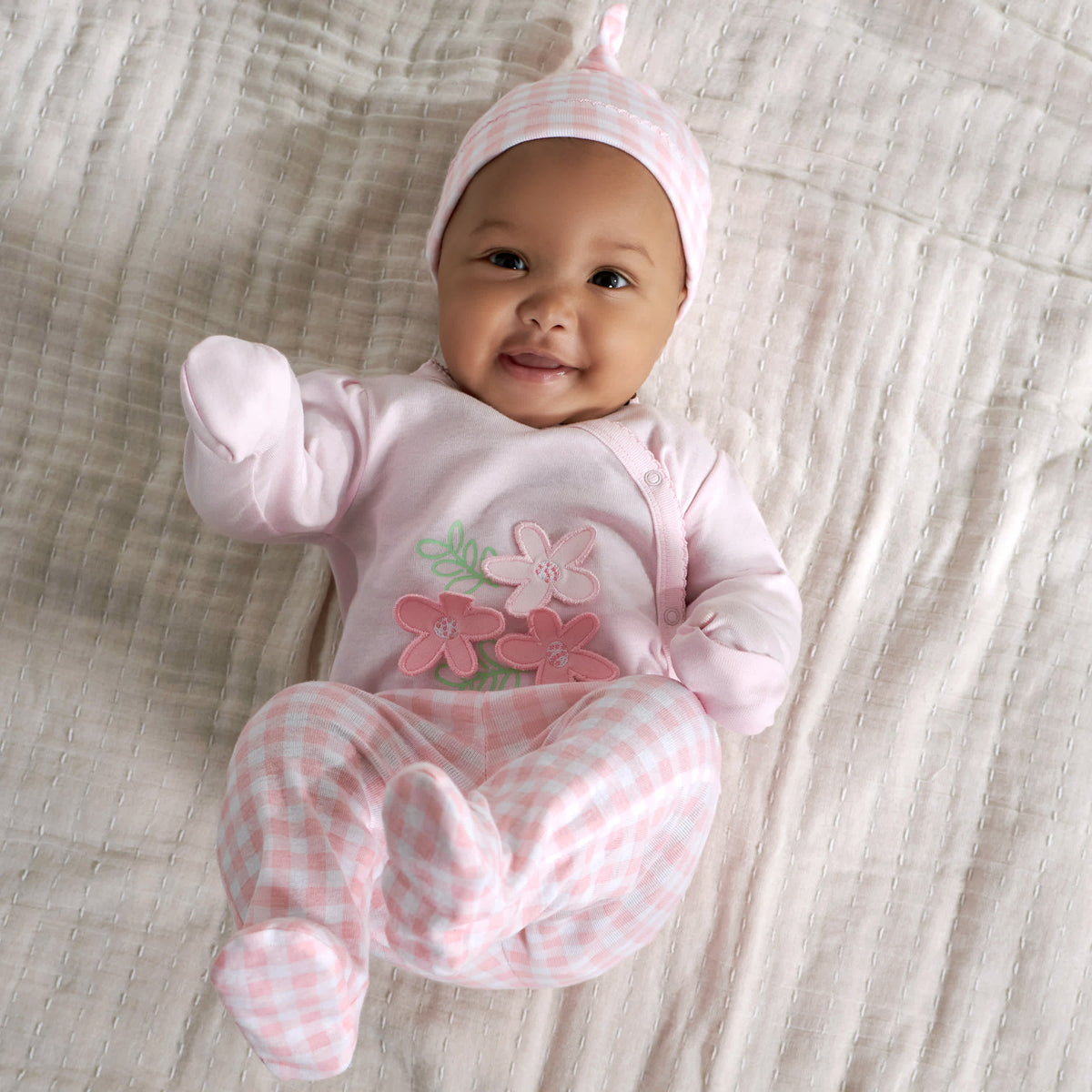 3-Piece Baby Girls Summer Blossom Take Me Home Set, view 2