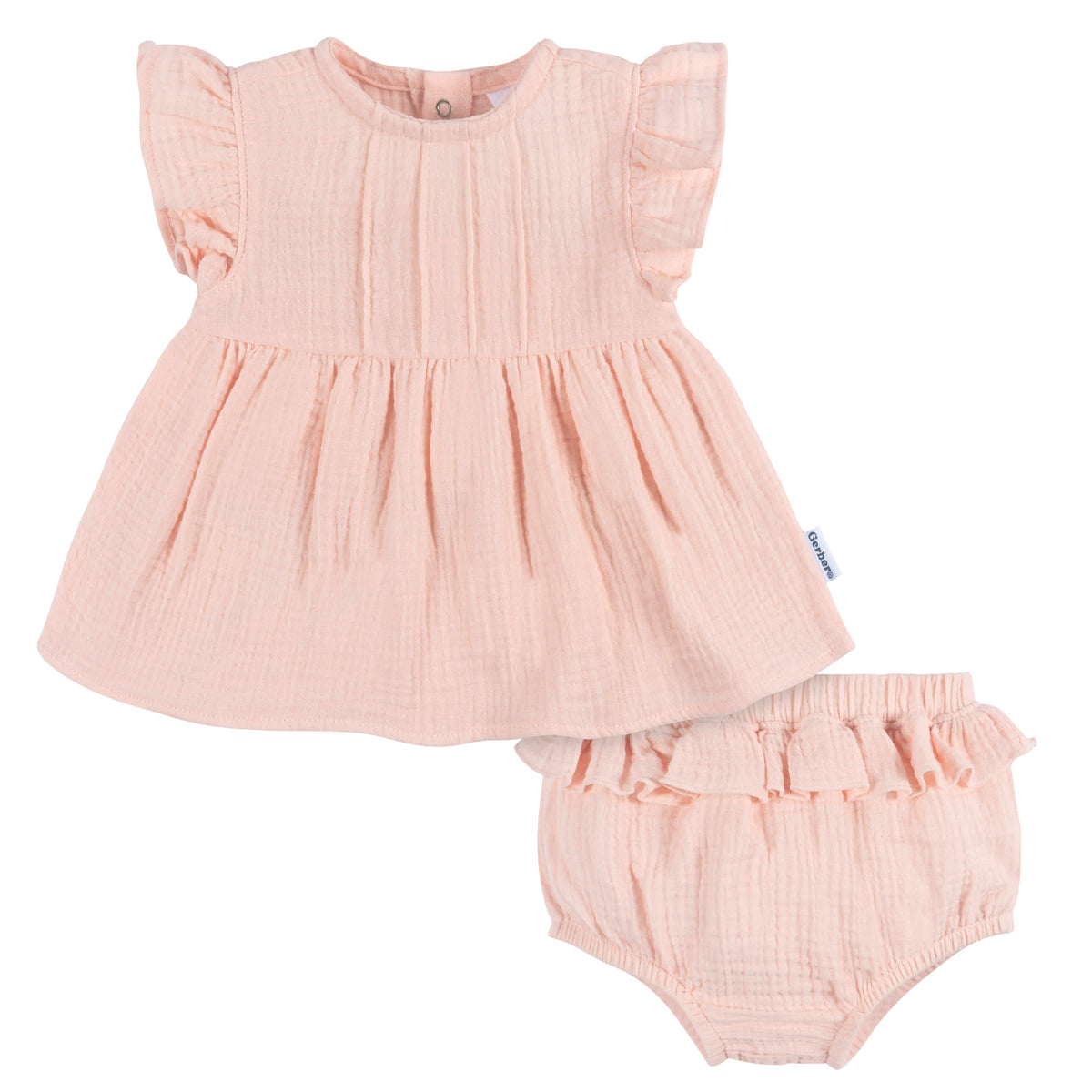 2-Piece Baby Girls Blush Tunic and Diaper Cover