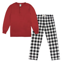 2-Piece Men's Buffalo Plaid Pajama Set