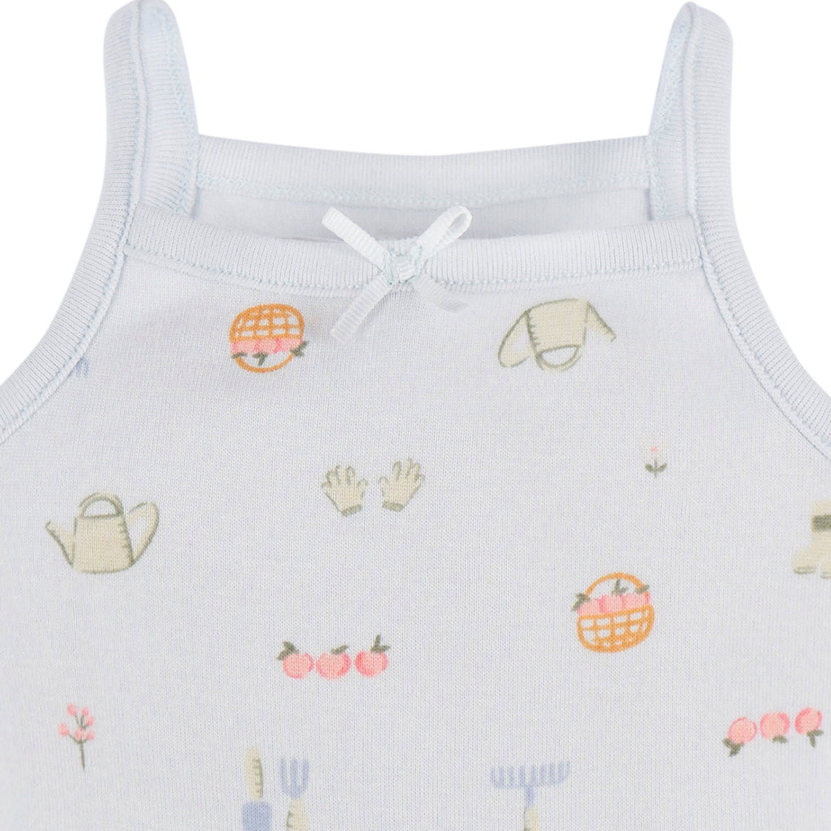 4-Pack Baby Girls White Floral Sleeveless Onesies Bodysuits, view 5