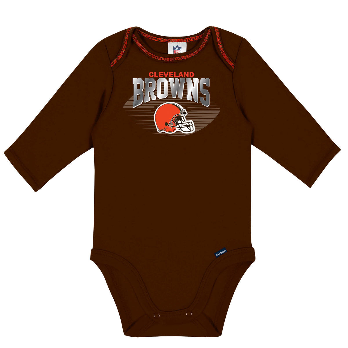 2-Pack Baby Boys Browns Long Sleeve Bodysuits, view 3