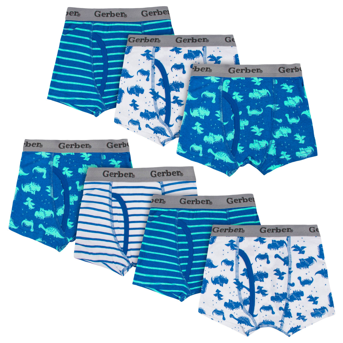 7-Pack Toddler Boys Dinosaur Boxer Briefs