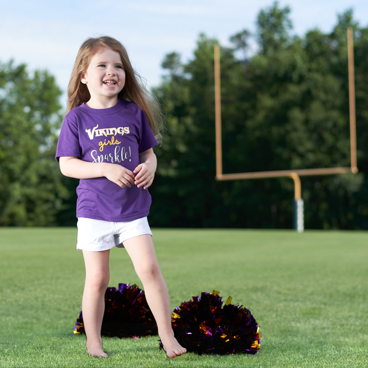 Minnesota Vikings Toddler Girls Short Sleeve Tee, view 2