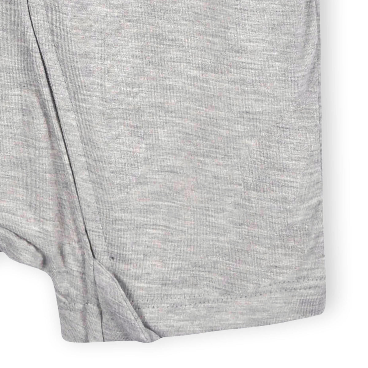 Baby Glacier Gray Buttery Soft Viscose Made from Eucalyptus Snug Fit Romper, view 4