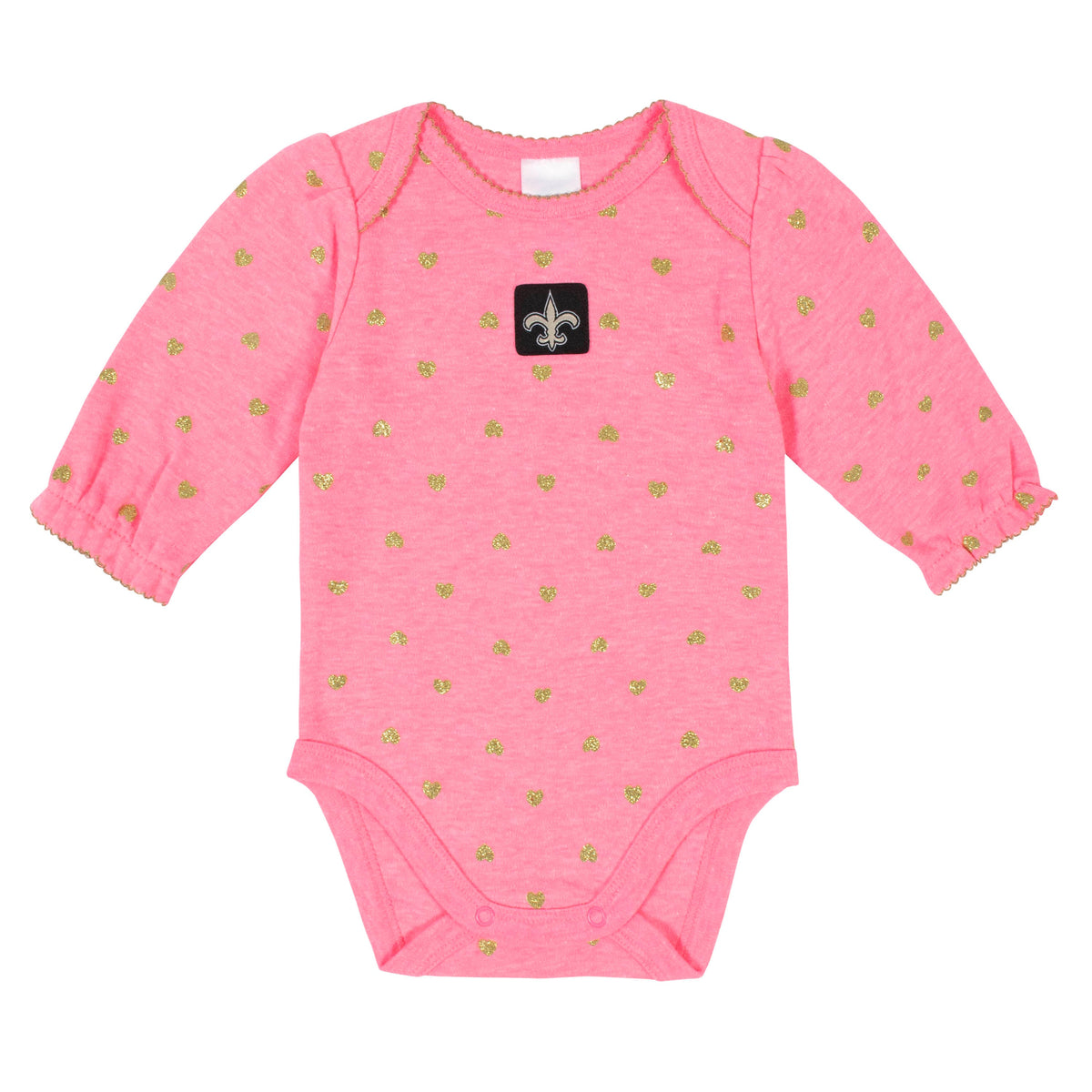 2-Pack New Orleans Saints Long Sleeve Bodysuits, view 2