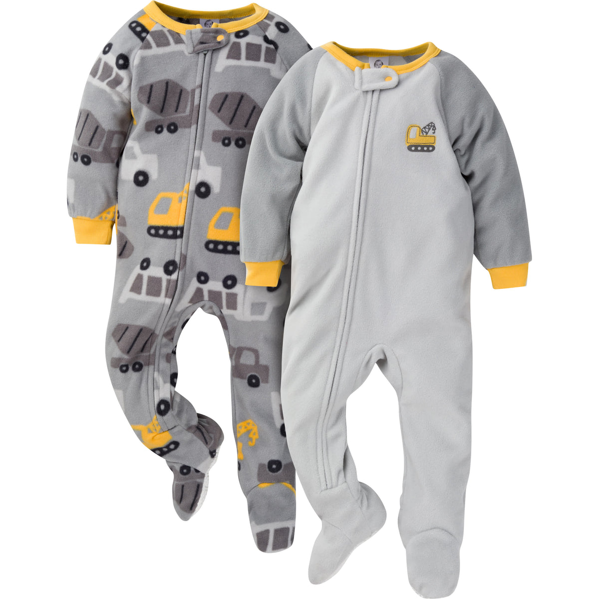 2-Pack Baby & Toddler Boys Trucks Fleece Pajamas