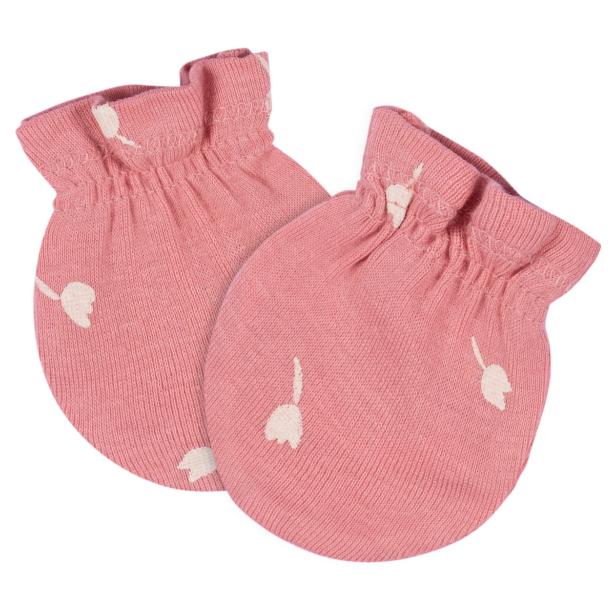 4-Piece Baby Girls Appley Sweet Cap & Mitten Set, view 5
