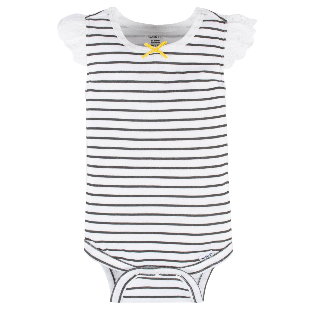 4-Pack Baby Girls Lemon Squeeze Tank Onesies Bodysuits, view 11