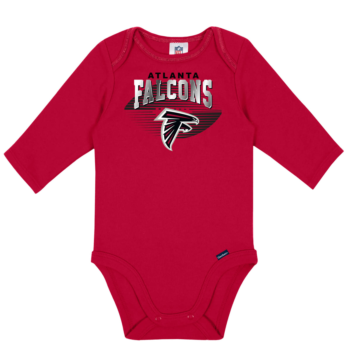 2-Pack Baby Boys Falcons Long Sleeve Bodysuits, view 3