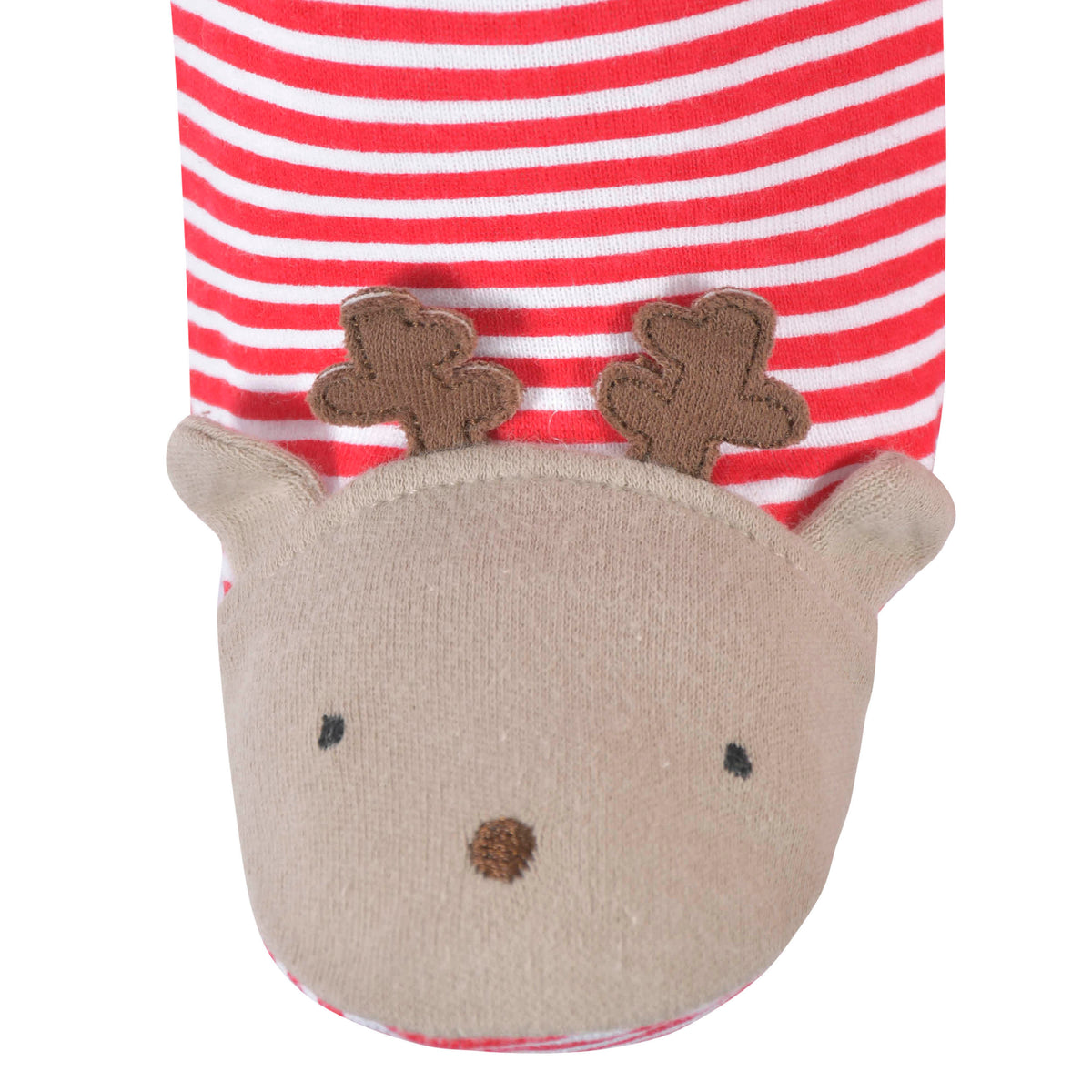 3-Piece Baby Polar Bear & Reindeer Onesies Bodysuit, Pants, & Cap Set, view 9