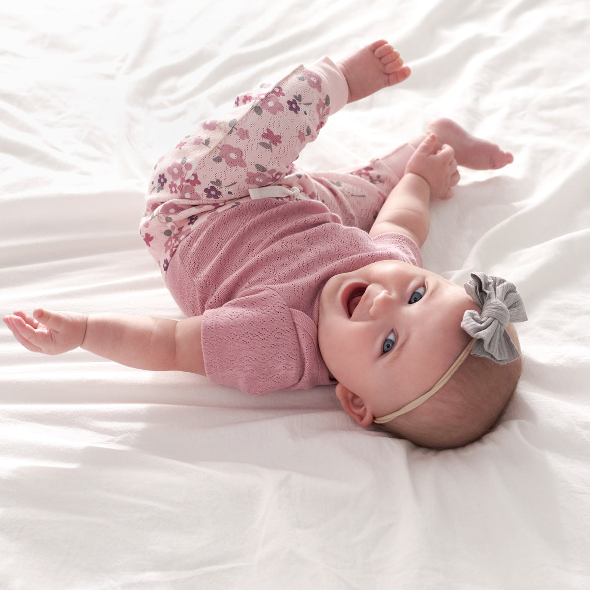5-Pack Organic Baby Girls Floral Short Sleeve Onesies Brand Bodysuits, view 3