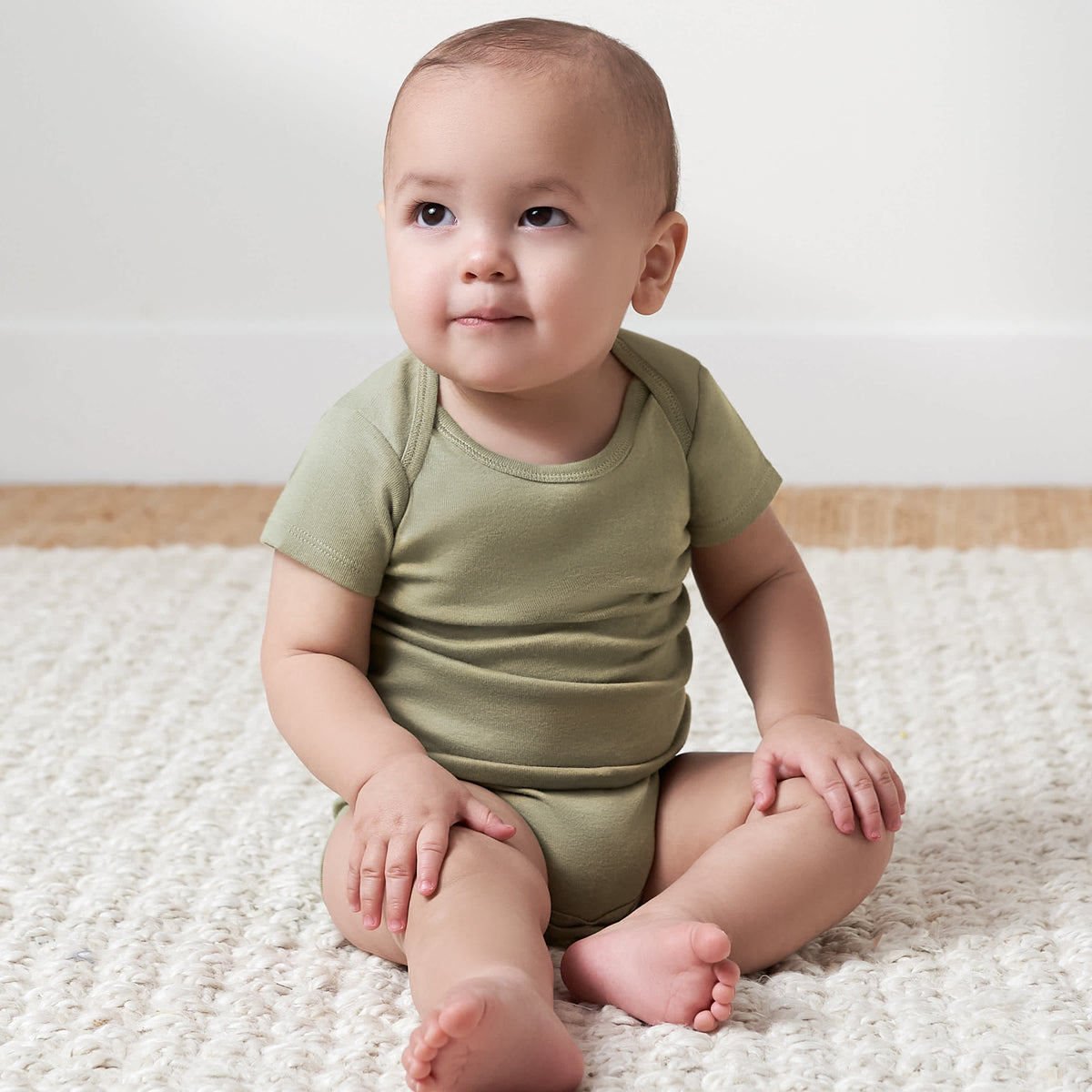 5-Pack Baby Boys Green/ Brown Short Sleeve Onesies Bodysuits, view 2